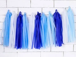 Tassel guirlande BLÅ mix