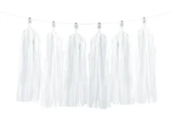 Tassel guirlande hvid 2m.