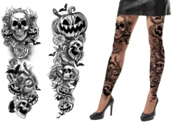 Tattoo Strømpebukser - Halloween