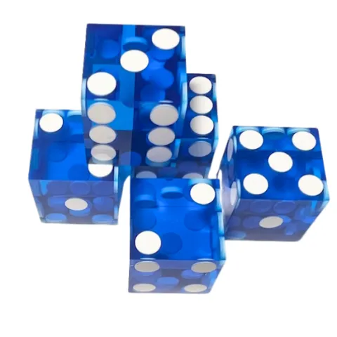 Terninger D6 akryl Casino - Blå