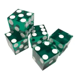 Terninger D6 akryl Casino - Grøn