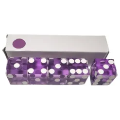 Terninger D6 akryl Casino - Lilla