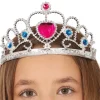 Tiara sølv børn - Pink hjerte