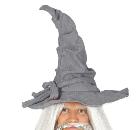 Troldmandshat i grå