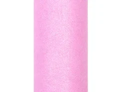 Tyl rulle LYSERØD GLITTER