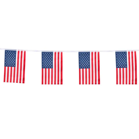 USA flag guirlande i stof