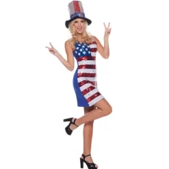 USA kjole med pailletter