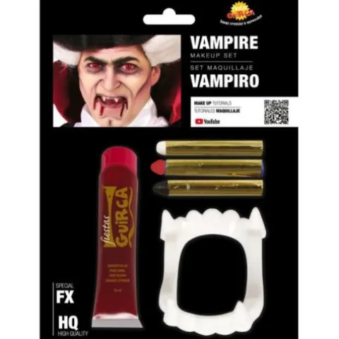 Vampyr sæt - gebis, blod og farver