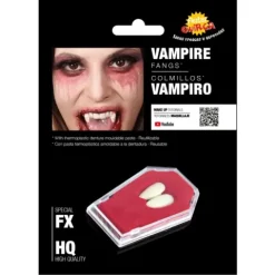 Vampyrtænder med klæbe perler