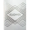 Velkommen sang i hvid med iriserende print