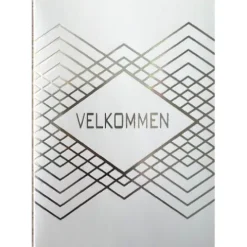Velkommen sang i hvid med iriserende print