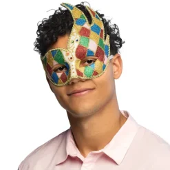Venetiansk harlekin maskerade maske