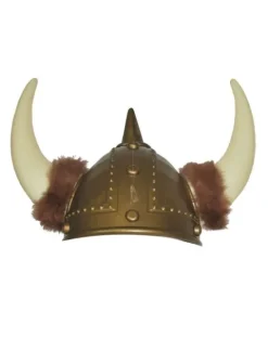 Vikinghjelm med horn plys