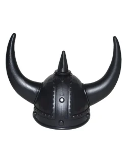 Vikinghjelm med horn SORT