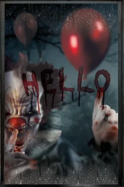 Vindue og Vægdekoration - Killer clown