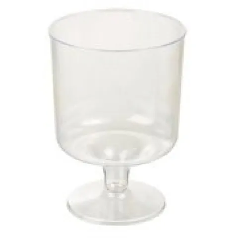 Vinglas på fod i klar plast, 10stk. 20 cl.