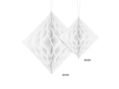 Væv diamant 20 cm i Hvid