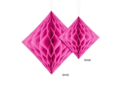 Væv diamant 20 cm i Pink
