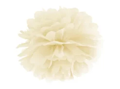 Væv pompom ø 25 cm Cremefarvet