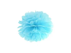 Væv pompom ø 25 cm Lyseblå