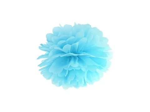 Væv pompom ø 25 cm Lyseblå