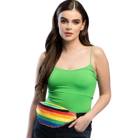 Waist bag Sequins rainbow