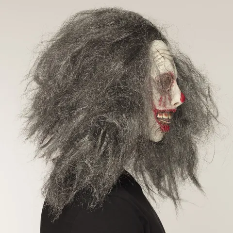 Zombie Klovnemaske med Hår