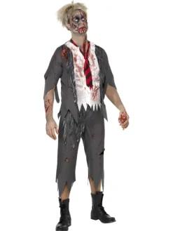 Zombie Skoledreng kostume til voksne